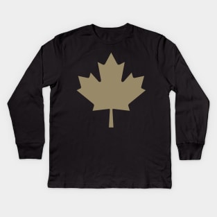 Maple Leaf - Hip Hop Gold Kids Long Sleeve T-Shirt